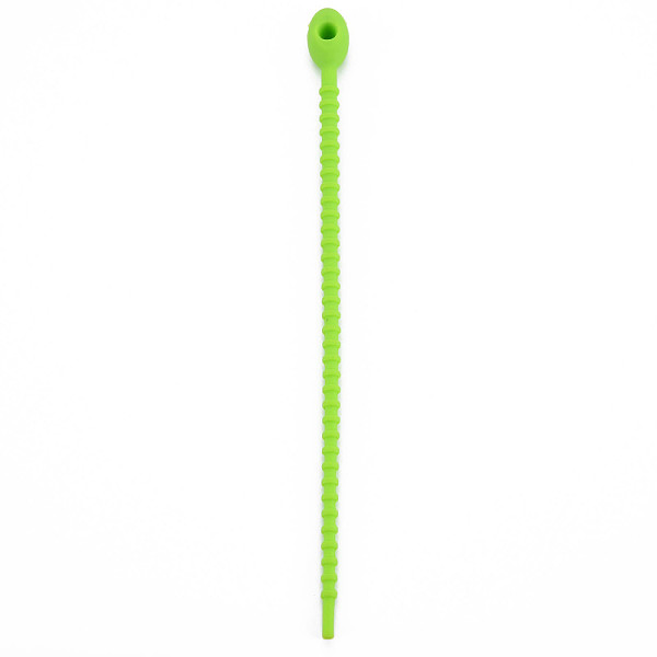 

PandaHall Silicone Cable Ties, Tie Wraps, Reusable Zip Ties, Yellow Green, 214x13.5x12mm, Hole: 3mm Polyester