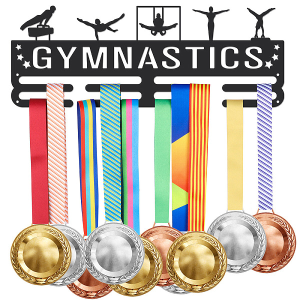 

PandaHall SUPERDANT Gymnastics Medal Hanger Male Gymnastics Medal Holder with 8 Lines Sturdy Steel Award Display Holders Wall Mounted Medal...