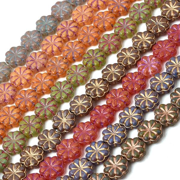 Painted Glass Beads Strands