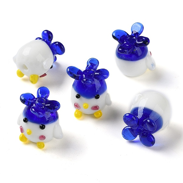 

PandaHall Handmade Lampwork Beads Strands, Chick, Medium Blue, 16~17x17~17.5x14~14.5mm, Hole: 2.2mm, about 30pcs/strand, 18.50''~18.90''...