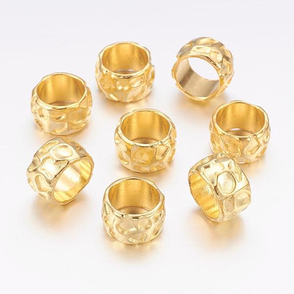 

PandaHall Rondelle Tibetan Style Alloy Beads, Lead Free & Cadmium Free, Large Hole Beads, Golden, 13x8mm, Hole: 10mm Alloy Rondelle