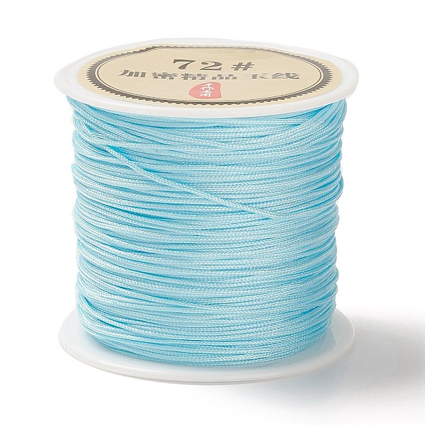

PandaHall 50 Yards Nylon Chinese Knot Cord, Nylon Jewelry Cord for Jewelry Making, Cyan, 0.8mm Nylon Cyan