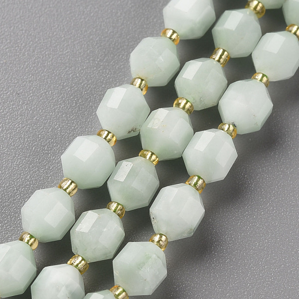 

PandaHall Glass Beads Strands, Faceted Barrel, 6x5.5mm, Hole: 1mm, about 50~51pcs/strand, 15.35''(39cm) Glass Barrel