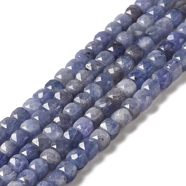 

PandaHall Natural Tanzanite Beads Strands, Faceted, Cube, 4x4x4mm, Hole: 0.8mm, about 96pcs/strand, 15.55''(39.5cm) Tanzanite Cube