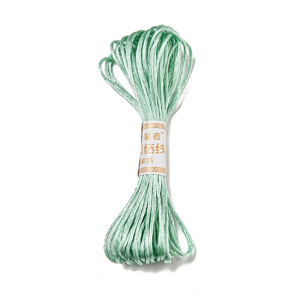 

PandaHall Polyester Embroidery Floss, Cross Stitch Threads, Aquamarine, 2mm, 10m/bundle Polyester Green