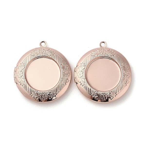 

PandaHall Brass Locket Pendants, Photo Frame Charms for Necklaces, Long-Lasting Plated, Lead Free & Cadmium Free, Flat Round, Rose Gold...