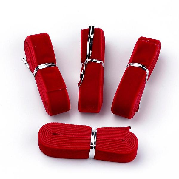 

PandaHall 5/8 inch Single Face Velvet Ribbon, FireBrick, 5/8 inch(16mm), about 1.094yards/bundle(1m/bundle) Velvet None Red