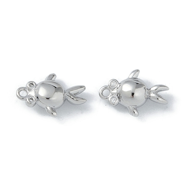 

PandaHall Ocean Collection Theme Jewelry, Brass with Cubic Zirconia Charms, Real Platinum Plated, Fish, 12x8x4mm, Hole: 1.2mm Brass+Cubic..., Clear