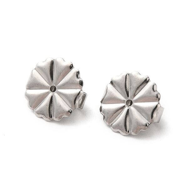 

PandaHall 304 Stainless Steel Friction Ear Nuts, Flower, Stainless Steel Color, 10x10.5x4.5mm, Hole: 1mm 304 Stainless Steel