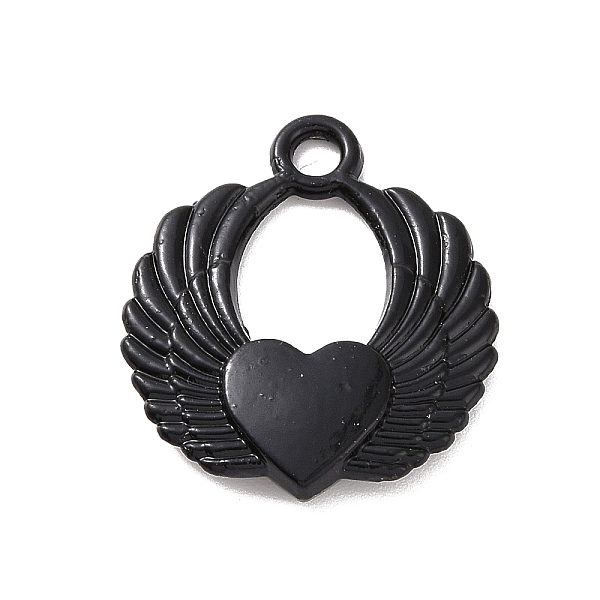 

PandaHall Alloy Pendants, Electrophoresis Black, Wing Pattern, 21x19x3mm, Hole: 2mm Alloy Wing