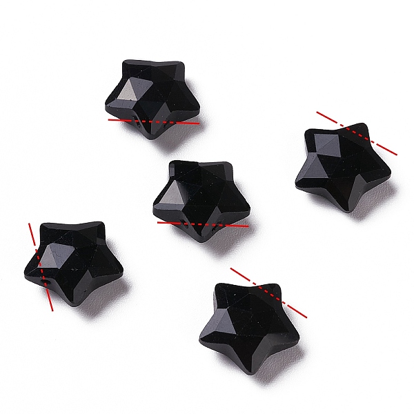 

PandaHall Natural Obsidian Charms, Star, Faceted, 13~13.5x14~14.5x6~6.5mm, Hole: 0.8mm Obsidian Star