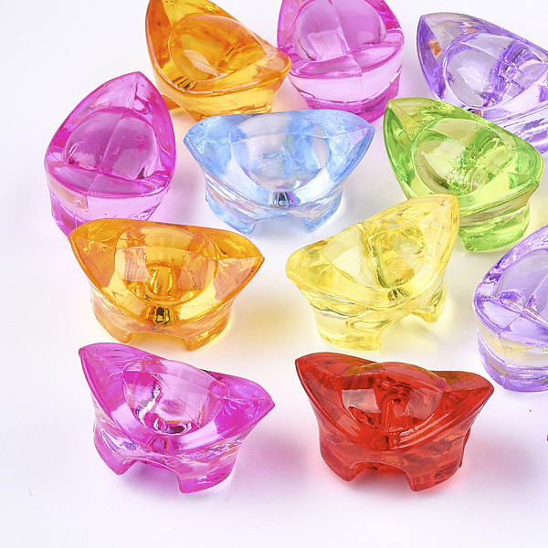 

PandaHall Transparent Acrylic Pendants, Ingot, Mixed Color, 15x26x17mm, Hole: 2mm, about 175pcs/500g Acrylic Others Multicolor