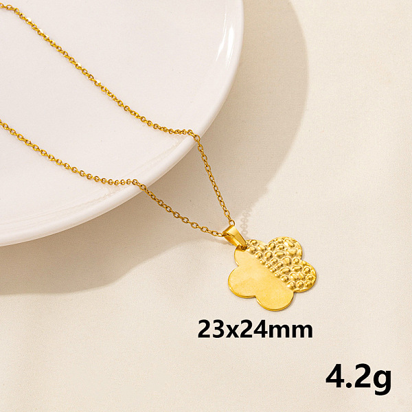 

PandaHall 304 Stainless Steel Flower Pendant Necklace for Women, Cable Chain Necklaces Stainless Steel Flower
