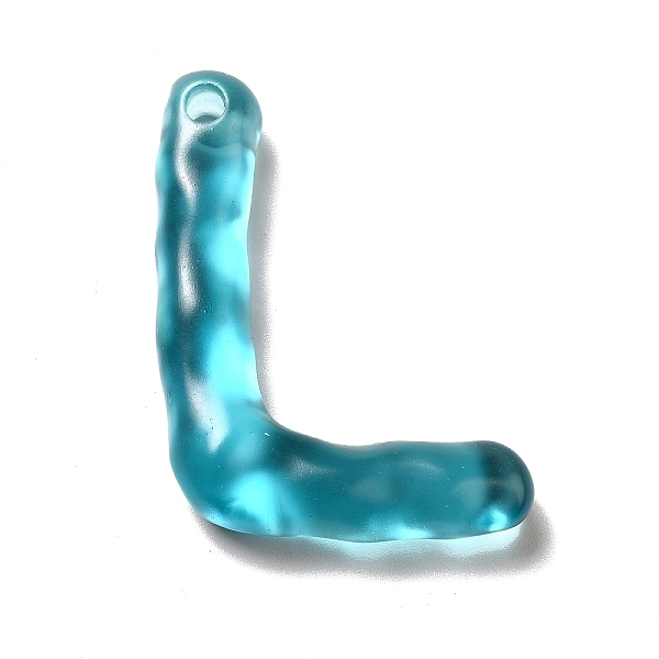 

PandaHall Transparent Resin Alphabet Pendants, Letter Charms, Letter.L, 41~45x33~52.5x8mm, Hole: 3.5mm Resin Letter L