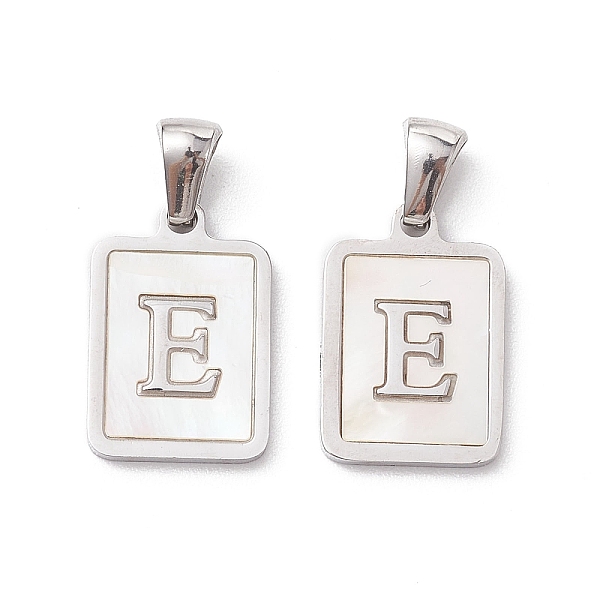 

PandaHall 304 Stainless Steel Pave Shell Pendants, Rectangle Charm, Stainless Steel Color, Letter E, 17.5x12x1.5mm, Hole: 3x5mm Stainless...