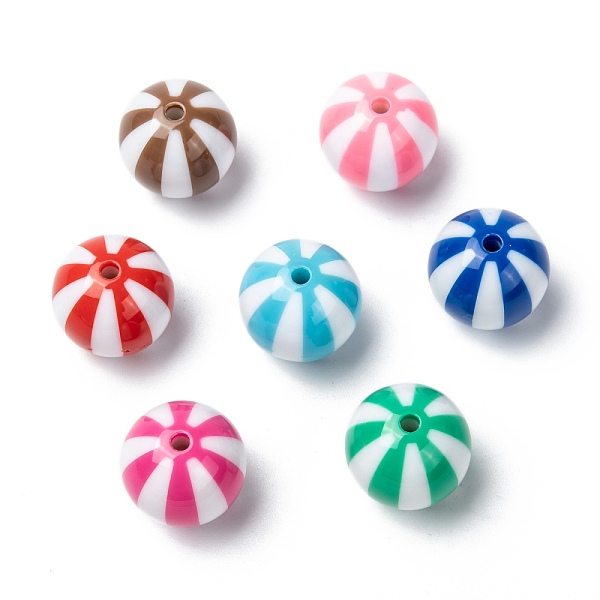 PandaHall Opaque Acrylic Beads for Bubblegum Necklace, Round, Mixed Color, 19x18mm, Hole: 3mm, 240pcs/1000g Acrylic Round Multicolor