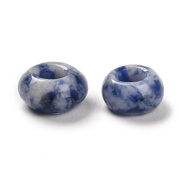 Natürlicher Blauer Fleck Jaspis Europäische Perlen