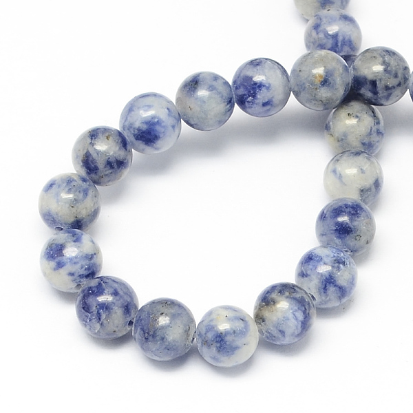 Natürliche Blaue Fleck Jaspis Perlenstränge