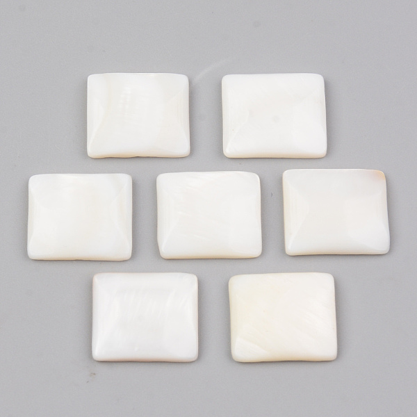 

PandaHall Natural Freshwater Shell Cabochons, Rectangle, White, 13x15x3mm Freshwater Shell Rectangle White