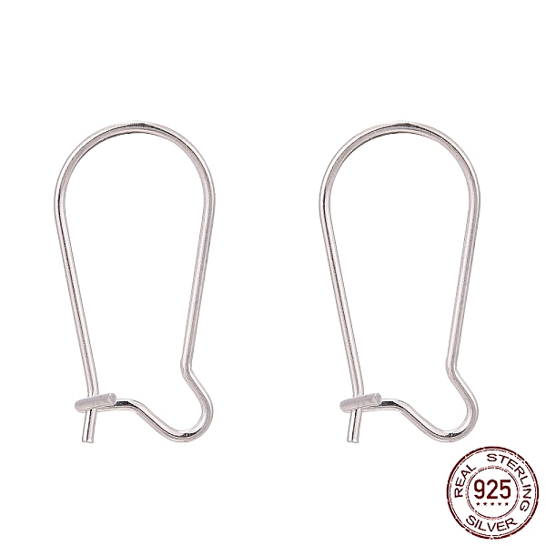 

PandaHall 925 Sterling Silver Hoop Earrings, Silver, 20x9.5mm, Pin: 0.7mm Sterling Silver