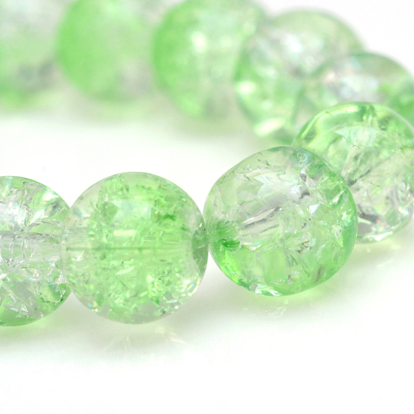 

PandaHall Baking Painted Crackle Glass Beads Strands, Round, Light Green, 4mm, Hole: 1.1~1.3mm, about 200pcs/strand, 31.4 inch Glass Round...