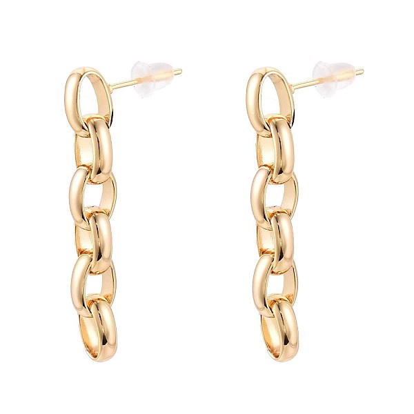 Brass Oval Dangle S… - image