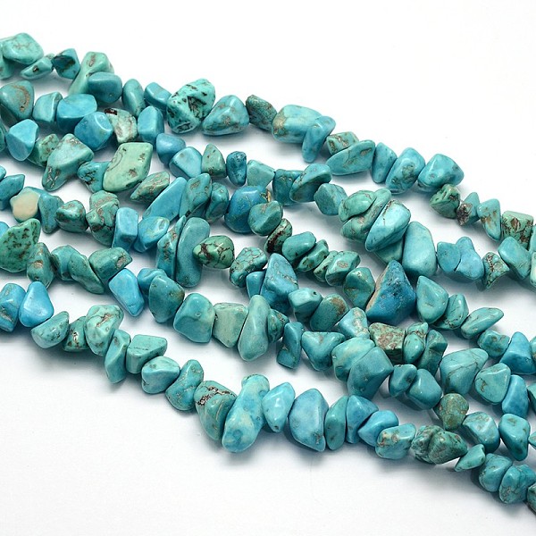 

PandaHall Synthetic Turquoise Beads Strands, Chips, Dyed, 5~8x5~8mm, Hole: 1mm, about 31.5 inch Synthetic Turquoise Chip