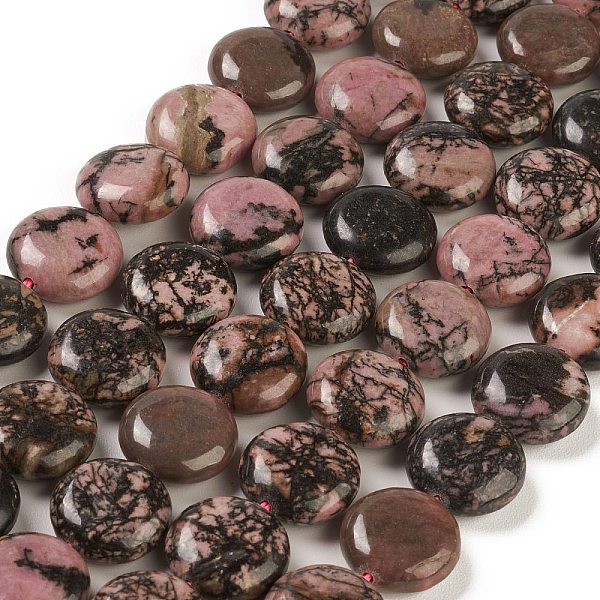 

PandaHall Natural Rhodonite Beads Strands, Flat Round, 14.6~15.5x6~6.5mm, Hole: 0.8mm, about 27pcs/strand, 15.59''~15.87''(39.6~40.3cm)...