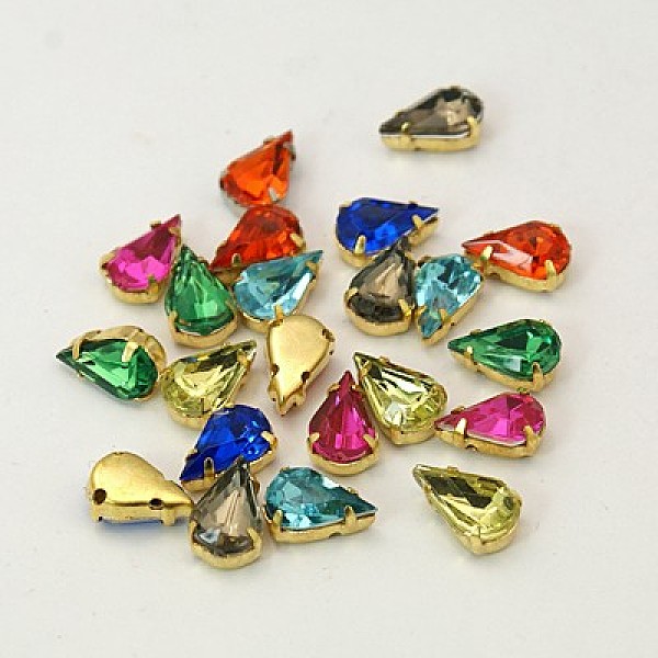 

PandaHall Sew on Rhinestone, Multi-strand Links, Multi-strand Links, Acrylic Rhinestone, with Brass Prong Settings, Garments Accessories..., Multicolor
