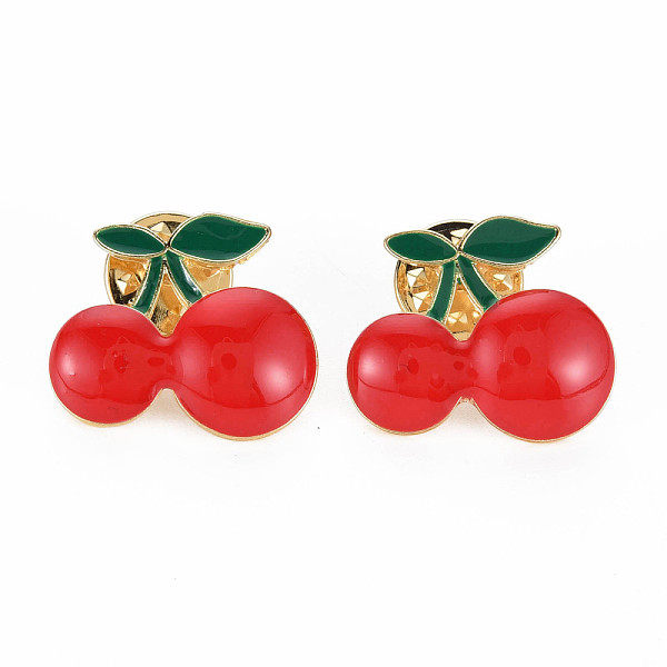 

PandaHall Cherry Enamel Pin, Fruit Alloy Brooch for Backpack Clothes, Cadmium Free & Lead Free, Light Gold, Red, 20x23x12mm, Pin: 1mm...