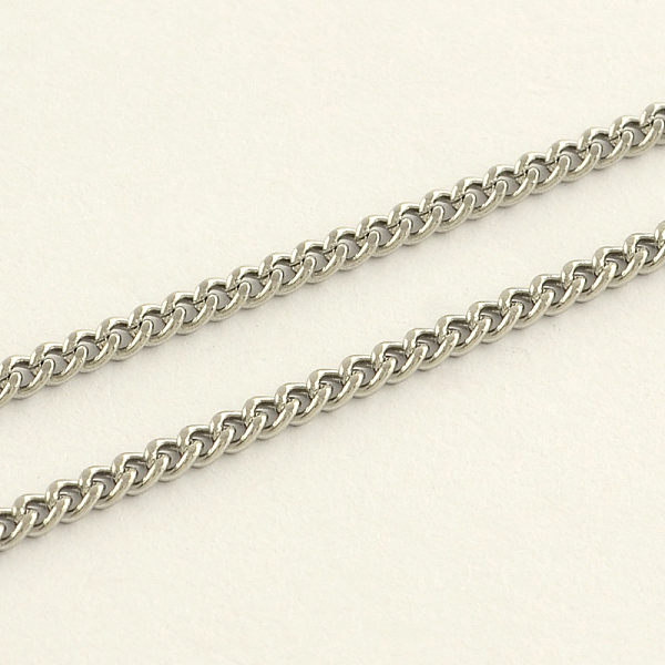 

PandaHall 304 Stainless Steel Curb Chains, with Spool, Unwelded, Faceted, Stainless Steel Color, 2.7x2x0.5mm, about 32.8 Feet(10m)/roll 304...