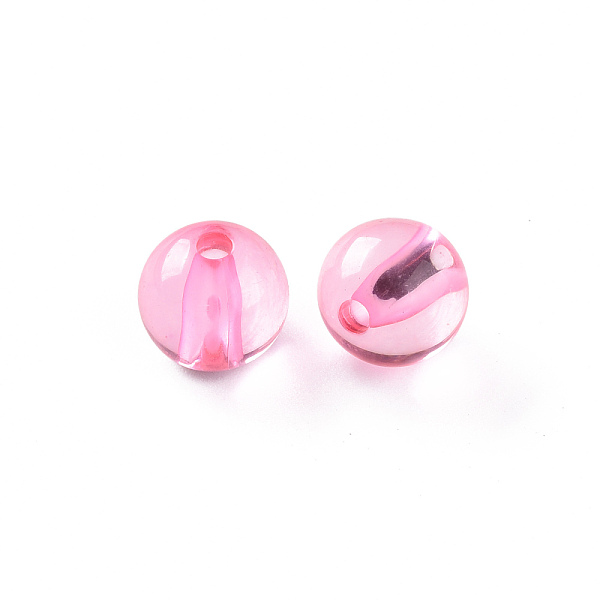 

PandaHall Transparent Acrylic Beads, Round, Hot Pink, 10x9mm, Hole: 2mm, about 940pcs/500g Acrylic Round