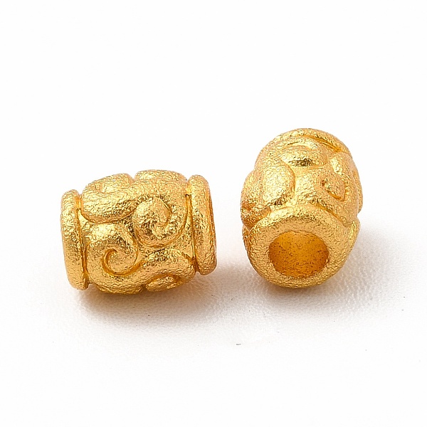

PandaHall Rack Plating Alloy Beads, Barrel, Matte Gold Color, 6x4.7mm, Hole: 2mm Alloy Barrel