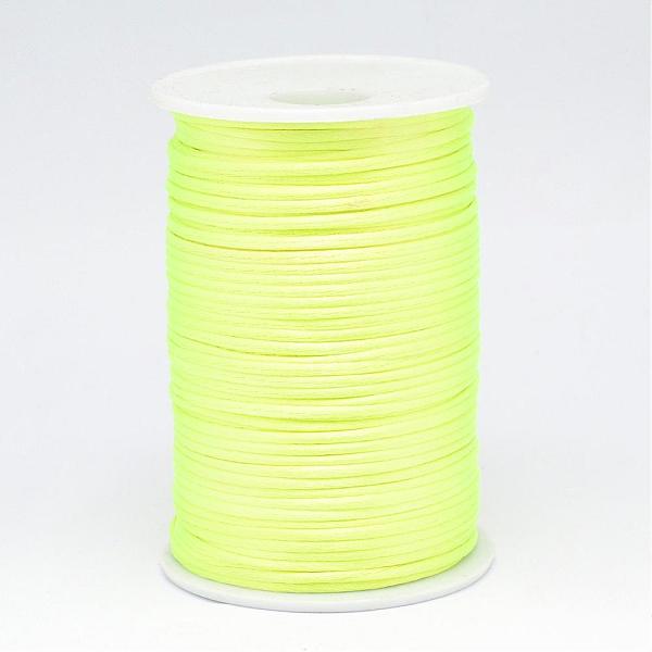 

PandaHall Polyester Cord, Satin Rattail Cord, for Beading Jewelry Making, Chinese Knotting, Green Yellow, 2mm, about 100yards/roll Polyester...