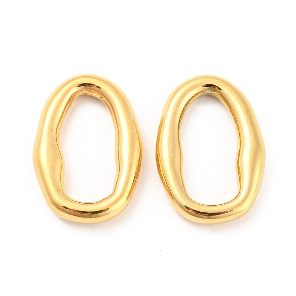 

PandaHall 304 Stainless Steel Linking Rings, Irregular Oval, Real 18K Gold Plated, 19.5x13.5x3.5mm, Inner Diameter: 15x7mm 304 Stainless...