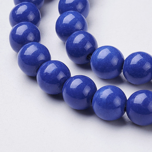 

PandaHall 15~16 inch Synthetical Howlite Beads Strands, Round, Dyed, Blue, about 8mm in diameter, hole: about 1mm Howlite Round Blue