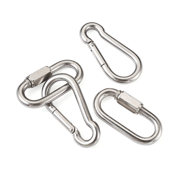 6 Stück 2 Stil 304 Kletterkarabiner Aus Edelstahl