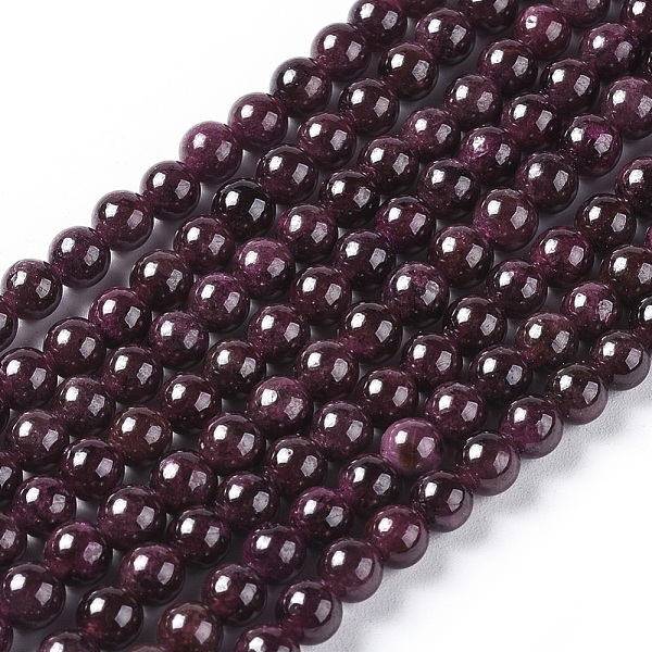 

PandaHall Natural Garnet Beads Strands, Round, 5mm, Hole: 0.8mm, about 80pcs/strand, 15.1 inch(38.5cm) Garnet Round