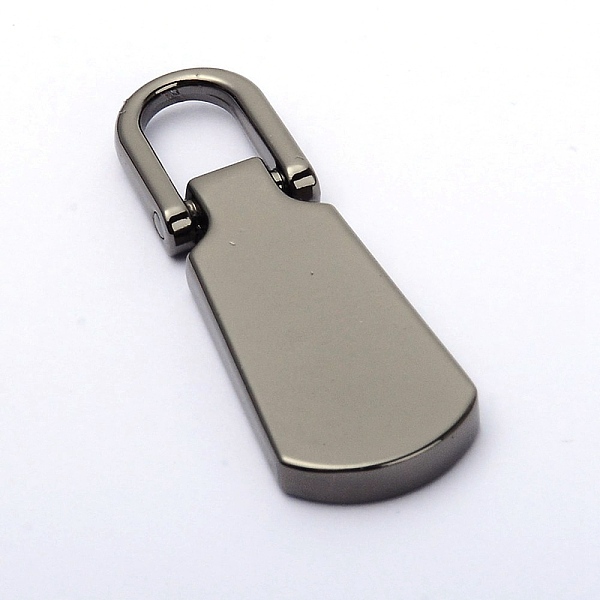 

PandaHall Zinc Alloy Zipper Slider, for Garment Accessories, Gunmetal, 3.59x1.27x0.33cm, Hole: 8x6mm Alloy