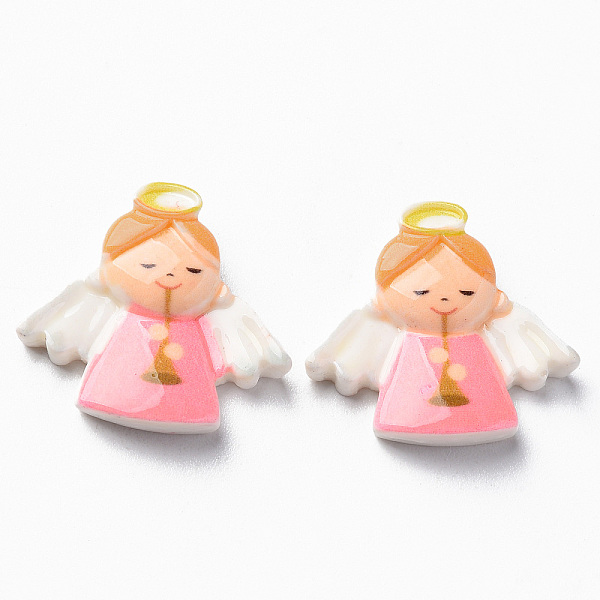 

PandaHall Opaque Resin Cabochons, angel, Pink, 20x21x4.5mm Resin Angel & Fairy Pink