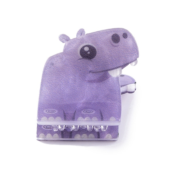 

PandaHall Cute Mini Animal Acrylic Claw Hair Clips, Hair Accessories for Girls, Hippo, 25x25x25.5mm Acrylic Hippo