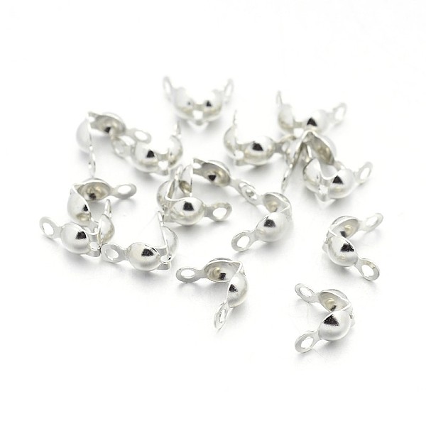 

PandaHall Iron Bead Tips, Open Clamshell Bead Tips, Platinum, 8x4mm, Hole: 1mm, Inner Diameter: 4mm Iron