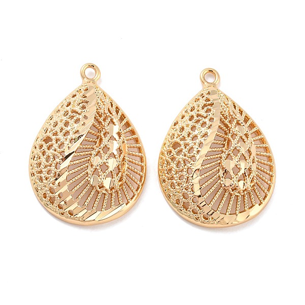 Rack Plating Brass Hollow Pendants