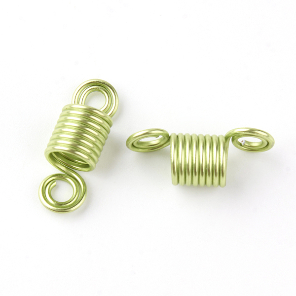 

PandaHall Aluminum Hair Coil Cuffs, Dreadlock Accessories, Spiral Hair Decoration, Eight Loops, Lawn Green, 22~23x8mm, Hole: 3mm Aluminum...