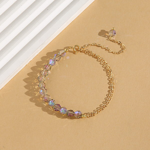 Elegant Glass Beads Link Bracelets