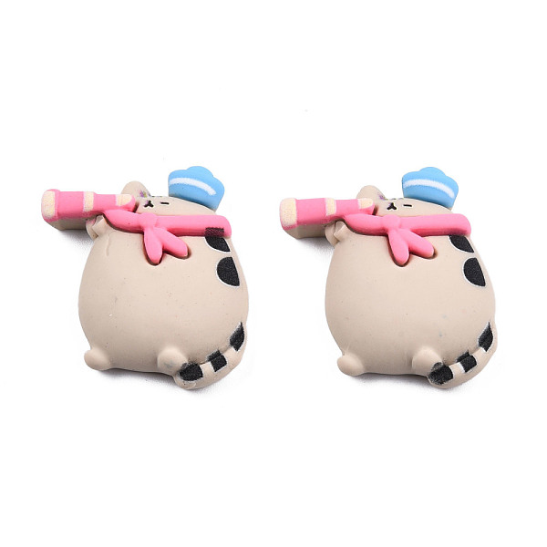 

PandaHall Opaque Resin Cabochons, Nautical Theme, Totoro with Sailor Hat, Antique White, 30x28x8.5mm Resin Cat Shape