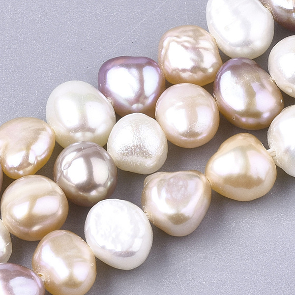

PandaHall Natural Cultured Freshwater Pearl Beads Strands, Two Sides Polished, Nuggets, Seashell Color, 6~7x7~9x4~5mm, Hole: 1mm, about...