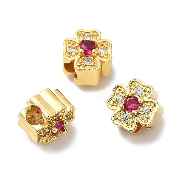 

PandaHall Rack Plating Brass Cubic Zirconia Beads, Cadmium Free & Lead Free, Long-Lasting Plated, Clover, Golden, 9x9x8.5mm, Hole: 3.5mm...
