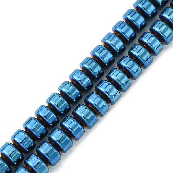 

PandaHall Synthetic Non-Magnetic Hematite Beads Strands, Disc, Heishi Beads, Blue Plated, 6x4mm, Hole: 1mm, about 99pcs/strand, 16.14''...