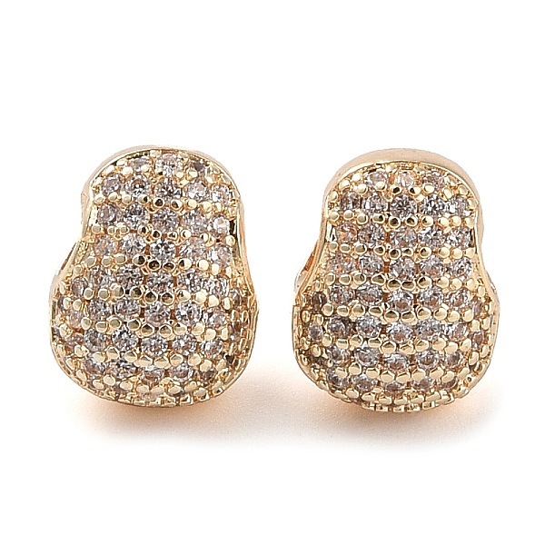 

PandaHall Brass Micro Pave Clear Cubic Zirconia Pendants, Potato , Real 18K Gold Plated, 10x8x6.5mm, Hole: 3x3.5mm Brass+Cubic Zirconia...